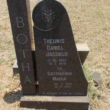 BOTHA Theunis Daniel Jacobus 1920-1976 &amp; Catharina Maria 1919-1983