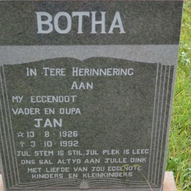 BOTHA Jan 1926-1992