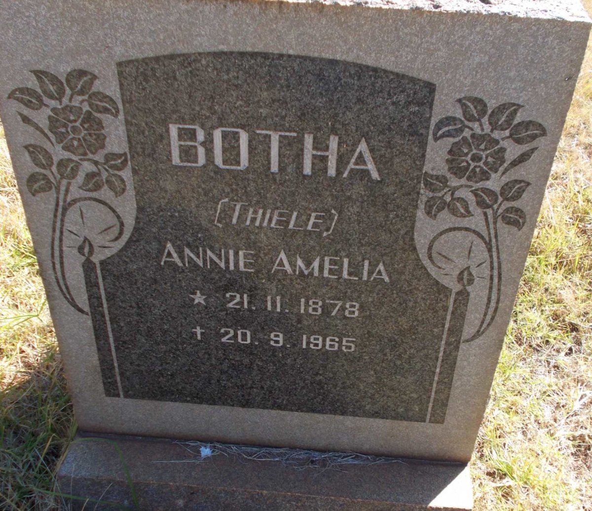 BOTHA Annie Amelia nee THIELE 1878-1965