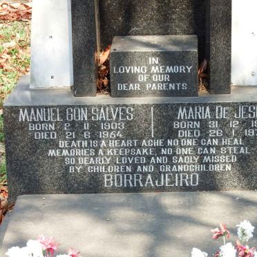 BORRAJEIRO Manuel Consalves 1903-1954 &amp; Maria de Jesus 1913-1972