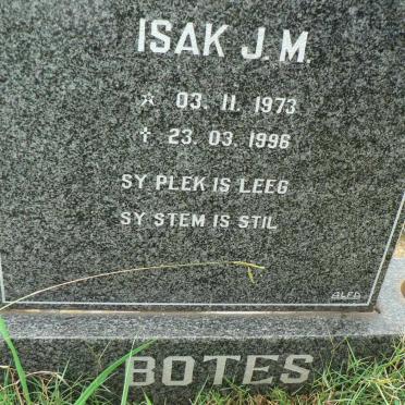BOTES Isak J.M. 1973-1996