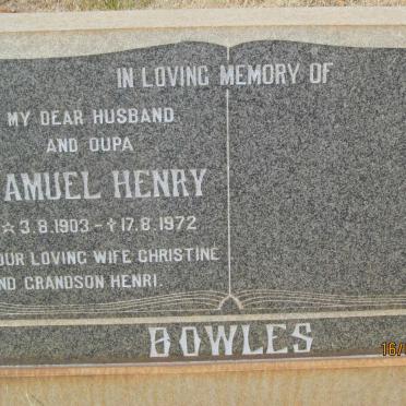BOWLES Samuel Henry 1903-1972