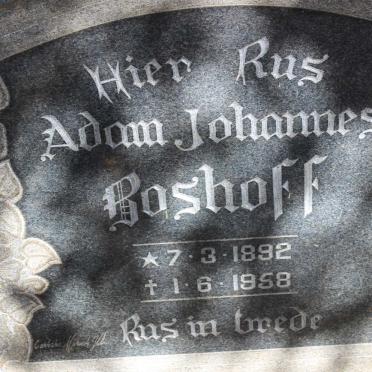 BOSHOFF Adam Johannes 1892-1958