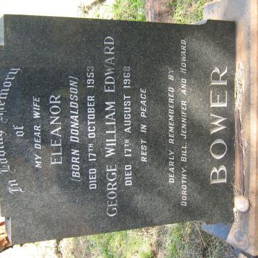 BOWER George William Edward -1968 &amp; Eleanor DONALDSON -1953