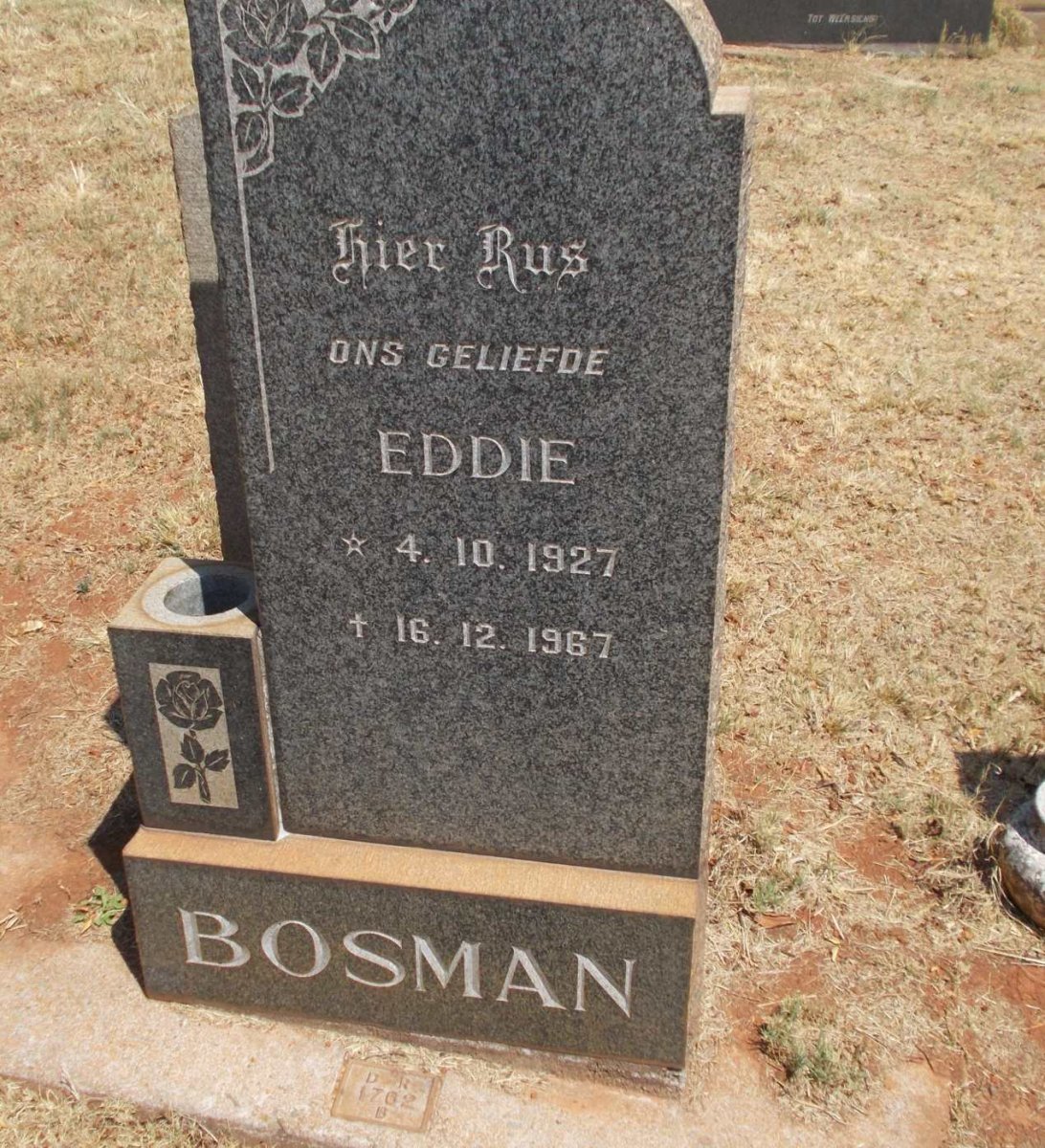 BOSMAN Eddie 1927-1967