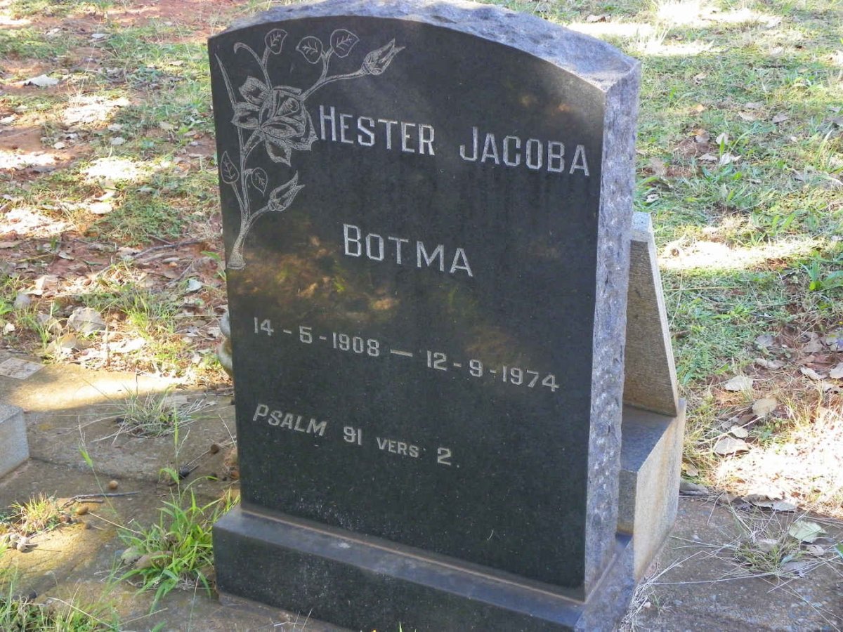 BOTMA Hester Jacoba 1908-1974