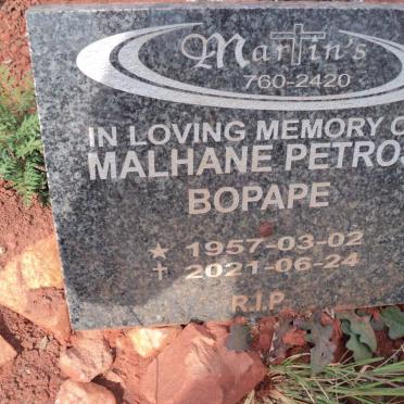 BOPAPE Malhane Petros 1957-2021