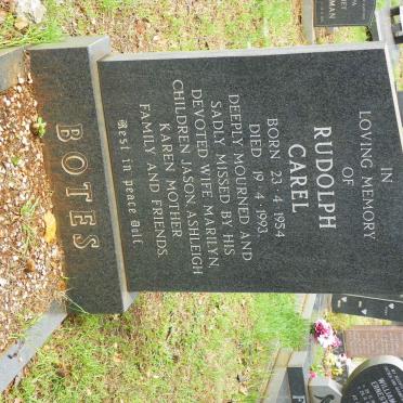 BOTES Rudolph Carel 1954-1993