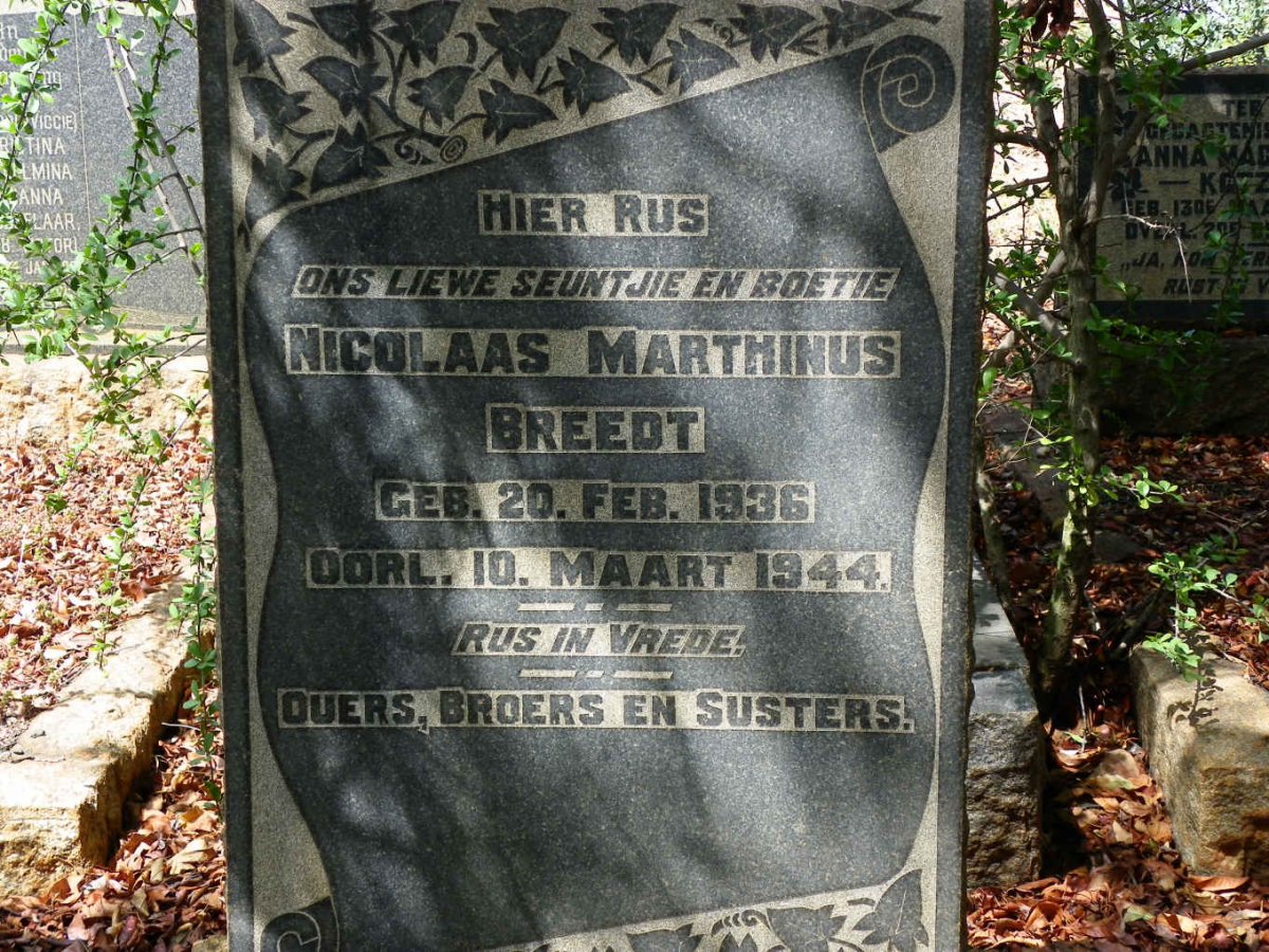 BREEDT Nicolaas Marthinus 1936-1944