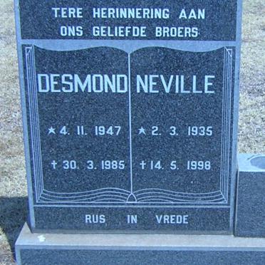 BRINK Desmond 1947-1985 :: BRINK Neville 1935-1998
