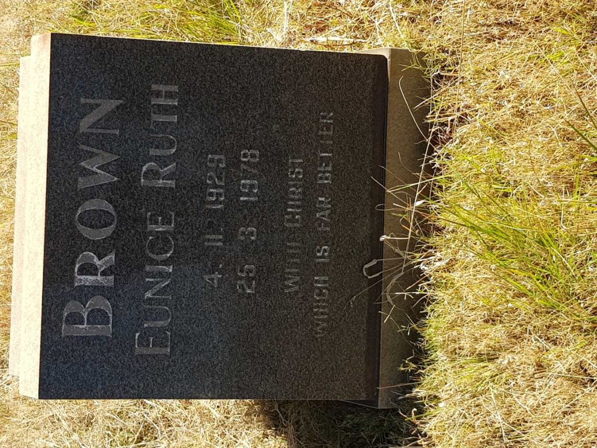BROWN Eunice Ruth 1929-1978