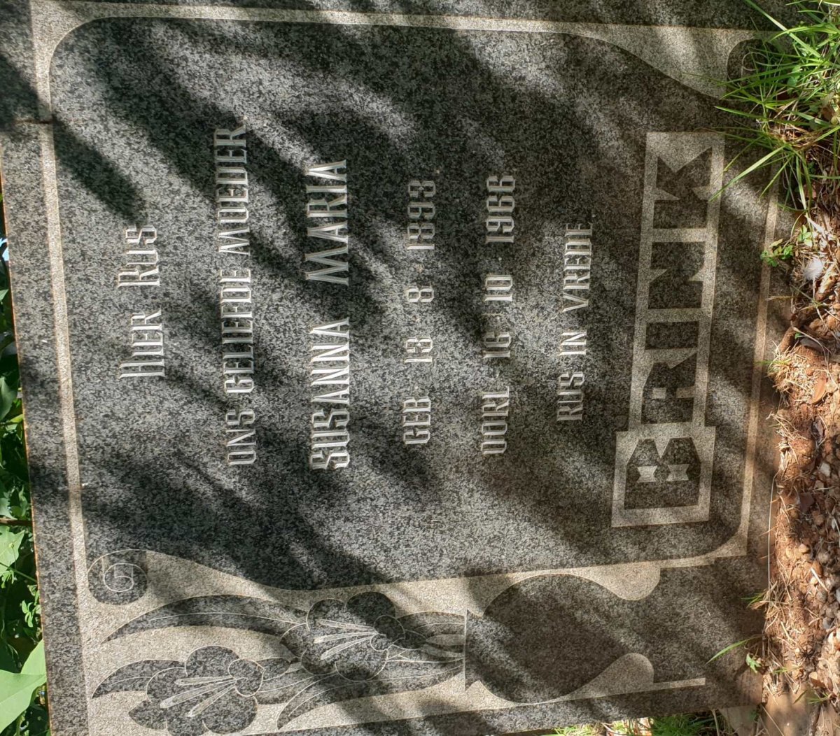 BRINK Susanna Maria 1893-1966