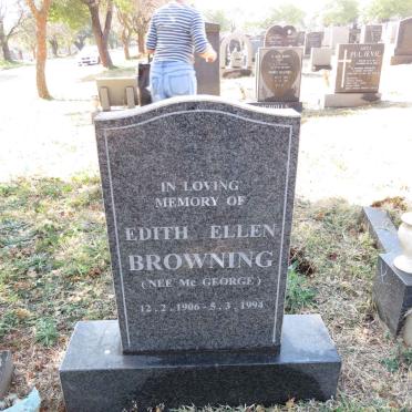BROWNING Edith Ellen nee MCGEORGE 1906-1994