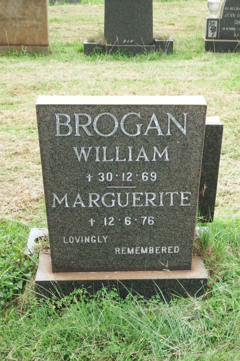 BROGAN William -1969 &amp; Marguerite -1976