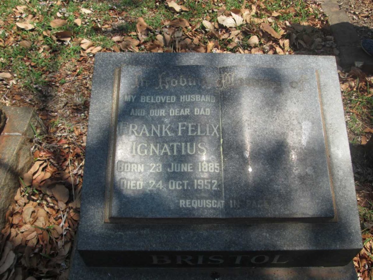 BRISTOL Frank Felix Ignatius 1885-1952