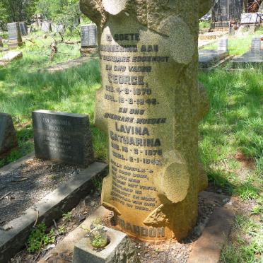 BRANDON George 1870-1942 &amp; Lavina Catharina 1975-1946