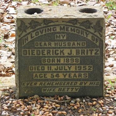 BRITZ Diederick J. 1898-1952