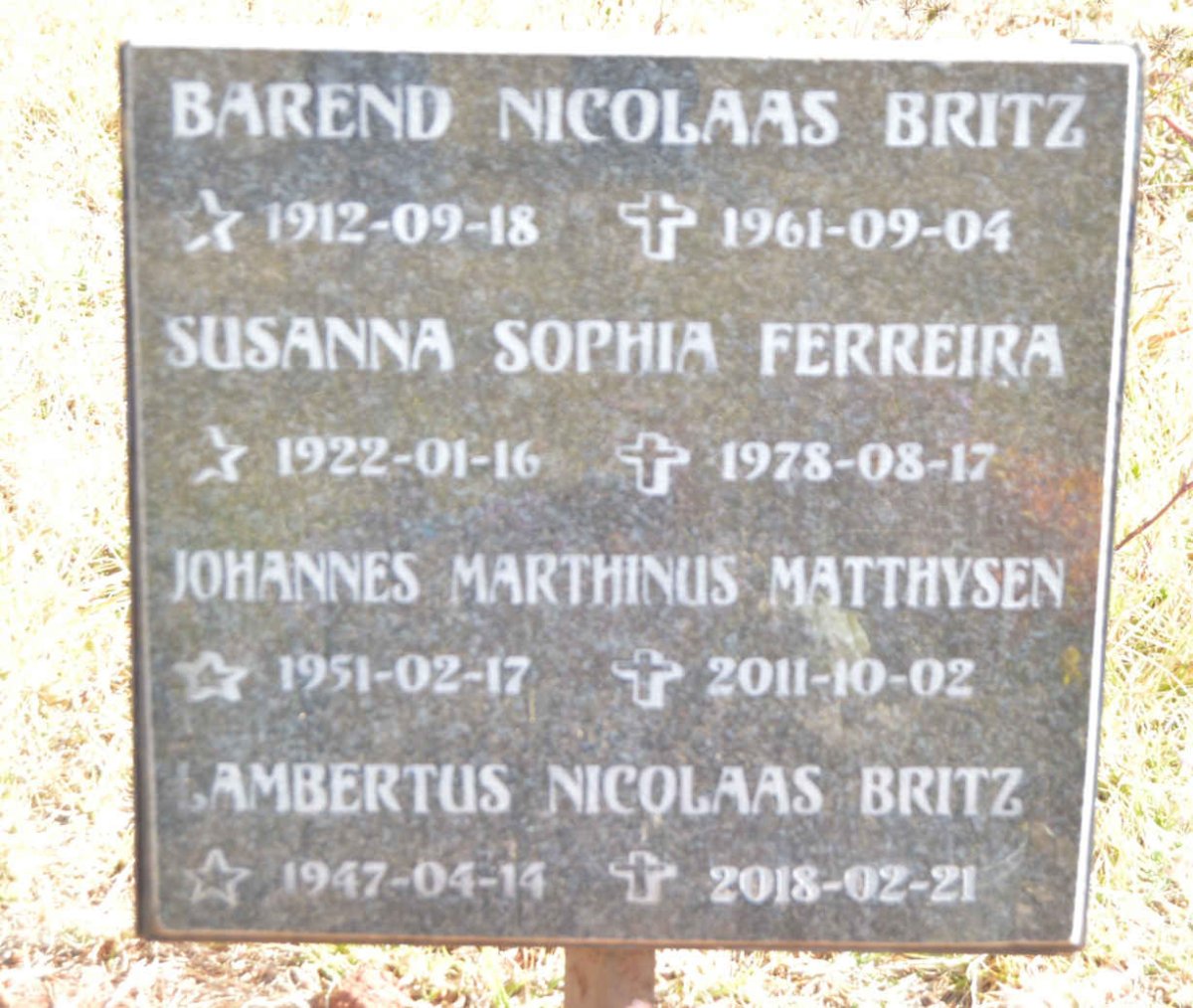BRITZ :: FERREIRA :: MATTHYSEN