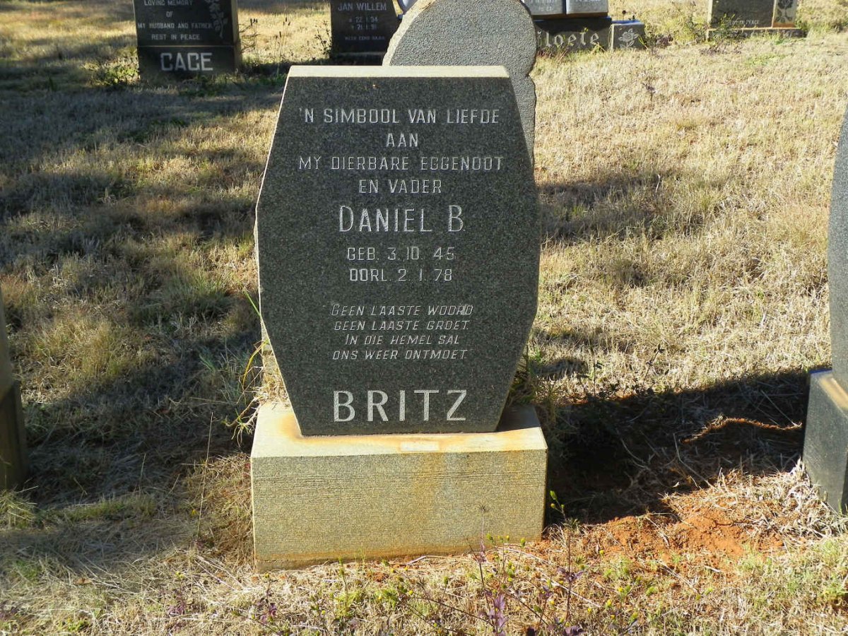 BRITZ Daniel B. 1945-1978