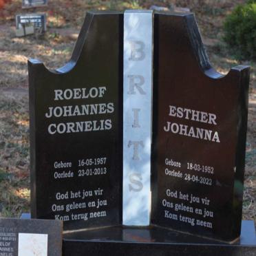 BRITS Roelof Johannes Cornelis 1957-2013 &amp; Esther Johanna 1952-2022