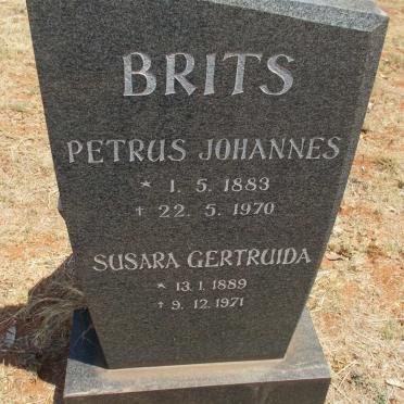 BRITS Petrus Johannes 1883-1970 &amp; Susara Gertruida 1889-1971