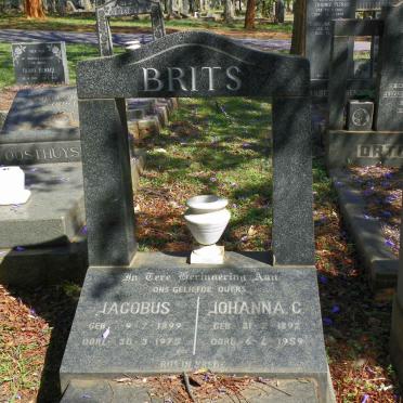 BRITS Jacobus 1899-1975 &amp; Johanna C. 1892-1959