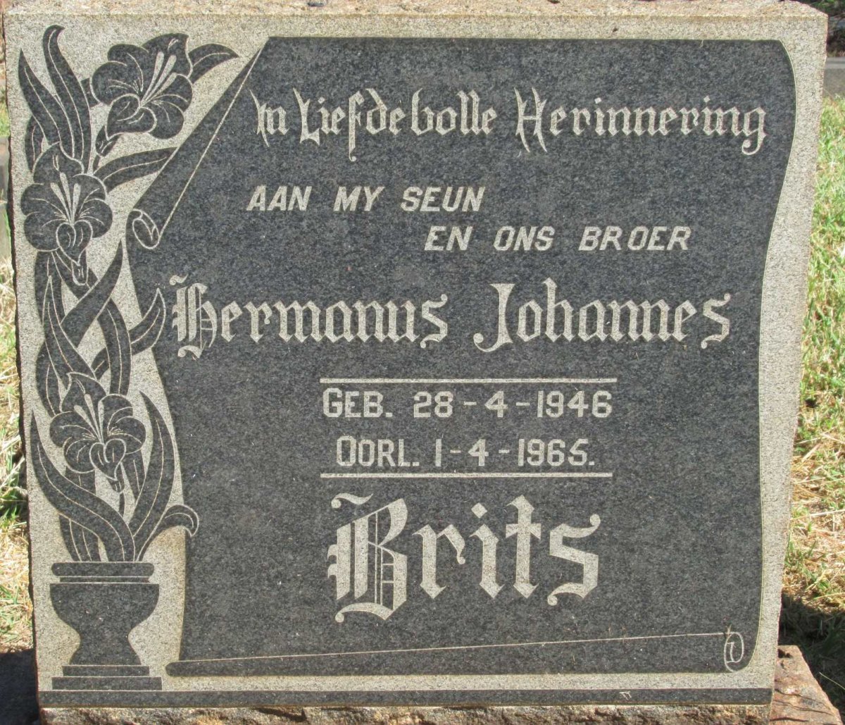 BRITS Hermanus Johannes 1946-1965