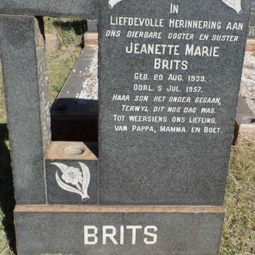 BRITS Jeanette Marie 1939-1957