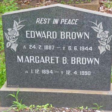 BROWN Edward 1887-1944 &amp; Margaret B. 1894-1990