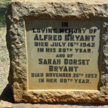 BRYANT Alfred -1942 &amp; Sarah Dorset -1953