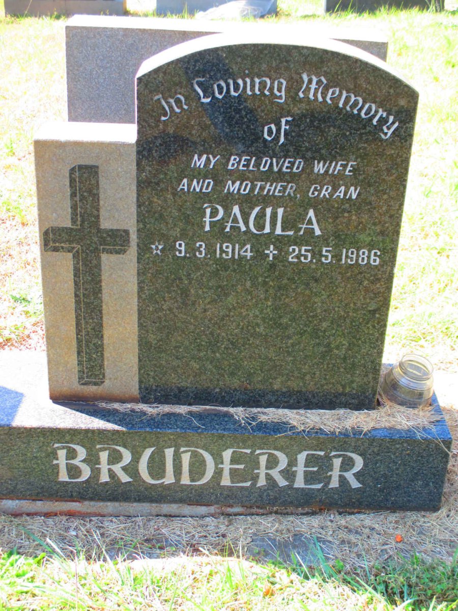 BRUDERER Paula 1914-1986