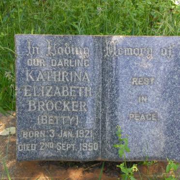BROCKER Kathrina Elizabeth 1921-1950