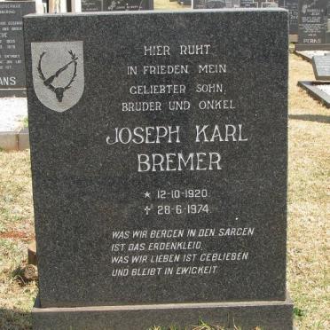 BREMER Joseph Karl 1920-1974