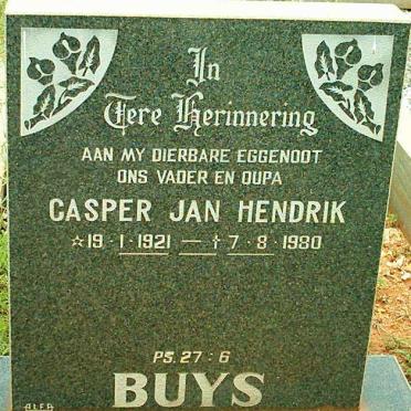 BUYS Casper Jan Hendrik 1921-1980