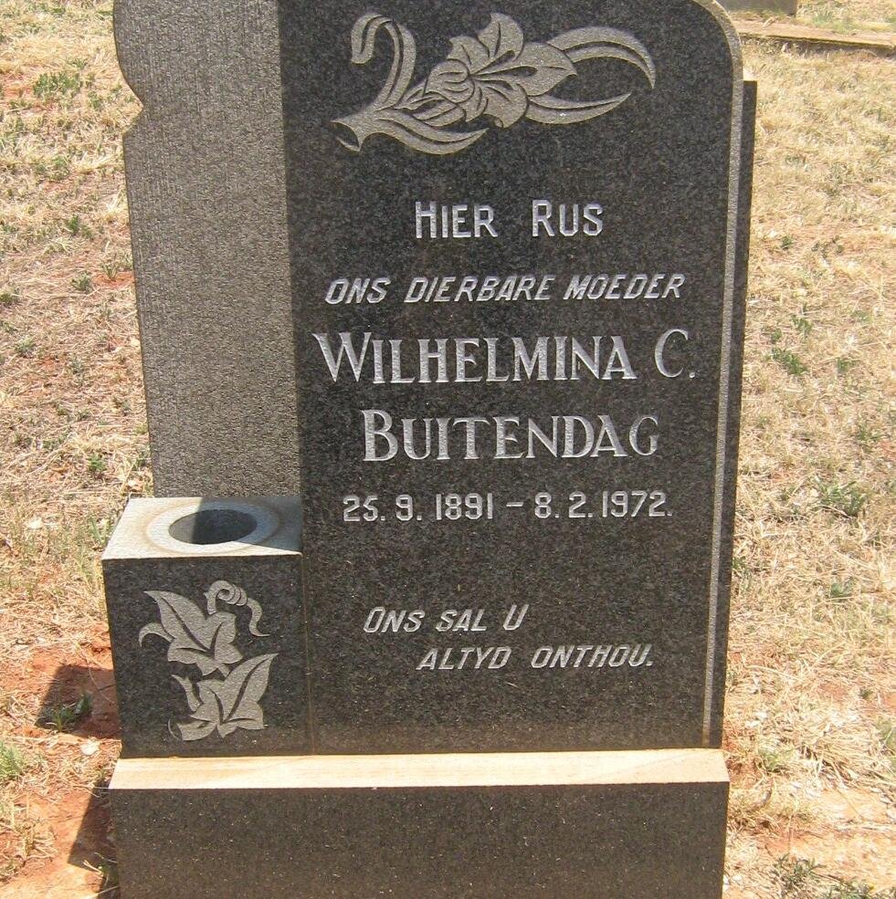 BUITENDAG Wilhelmina C. 1891-1972