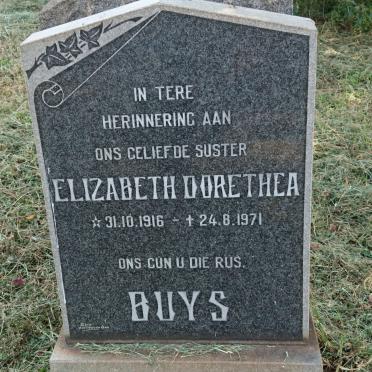 BUYS Elizabeth Dorethea 1916-1971