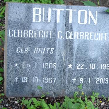 BUTTON Gerbrecht C. nee BRITS 1908-1967 :: BUTTON Gerbrecht C. 1935-2013