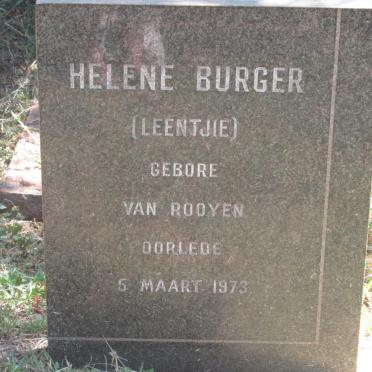 BURGER Helene nee VAN ROOYEN -1973
