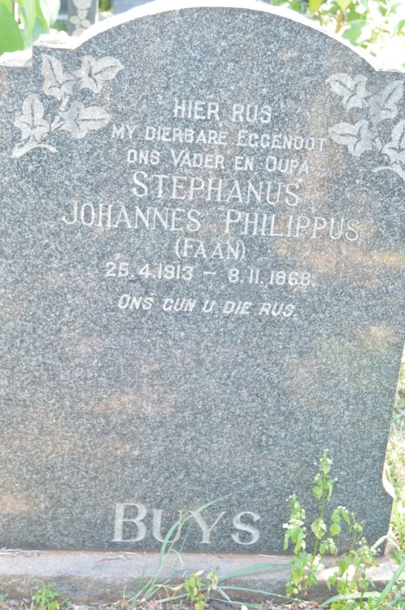 BUYS Stephanus Johannes Philippus 1913-1968