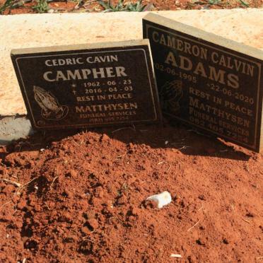 CAMPHER Cedric Cavin 1962-2016 :: ADAMS Cameron Calvin 1995-2020
