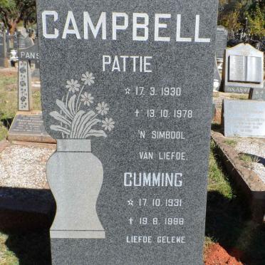 CAMPBELL Cumming 1931-1998 &amp; Pattie 1930-1978
