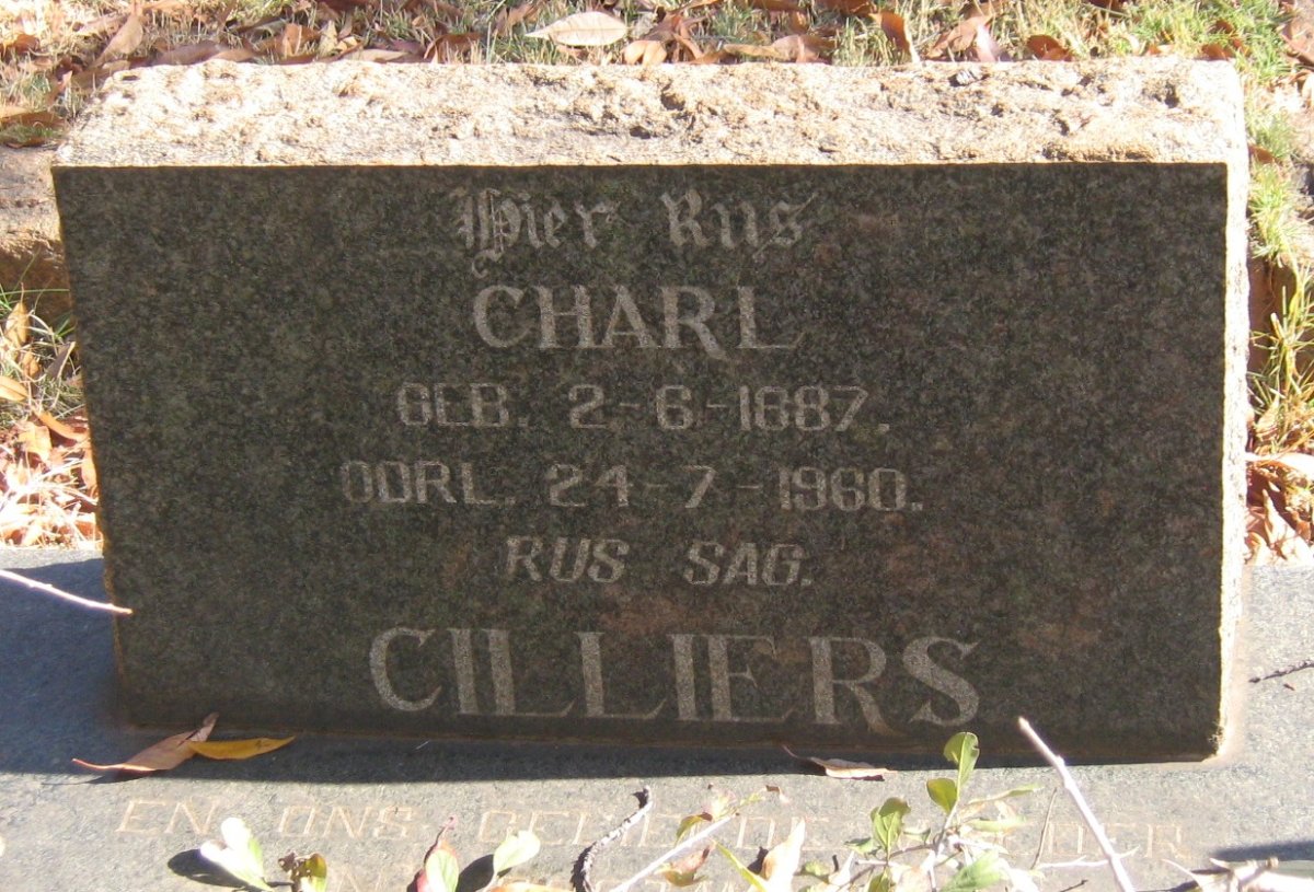 CILLIERS Charl 1887-1960