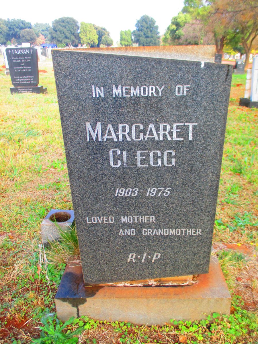 CLEGG Margaret 1903-1975