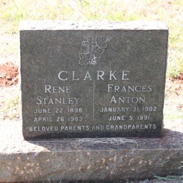CLARKE Rene Stanley 1898-1983 &amp; Frances Anton 1902-1991