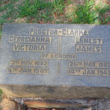CLARKE Ernest James, PROCTOR 1883-1945 &amp; Georgianna Victoria 1882-1945