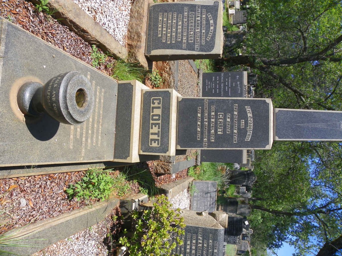 CLOETE Gerrit 1925-1948