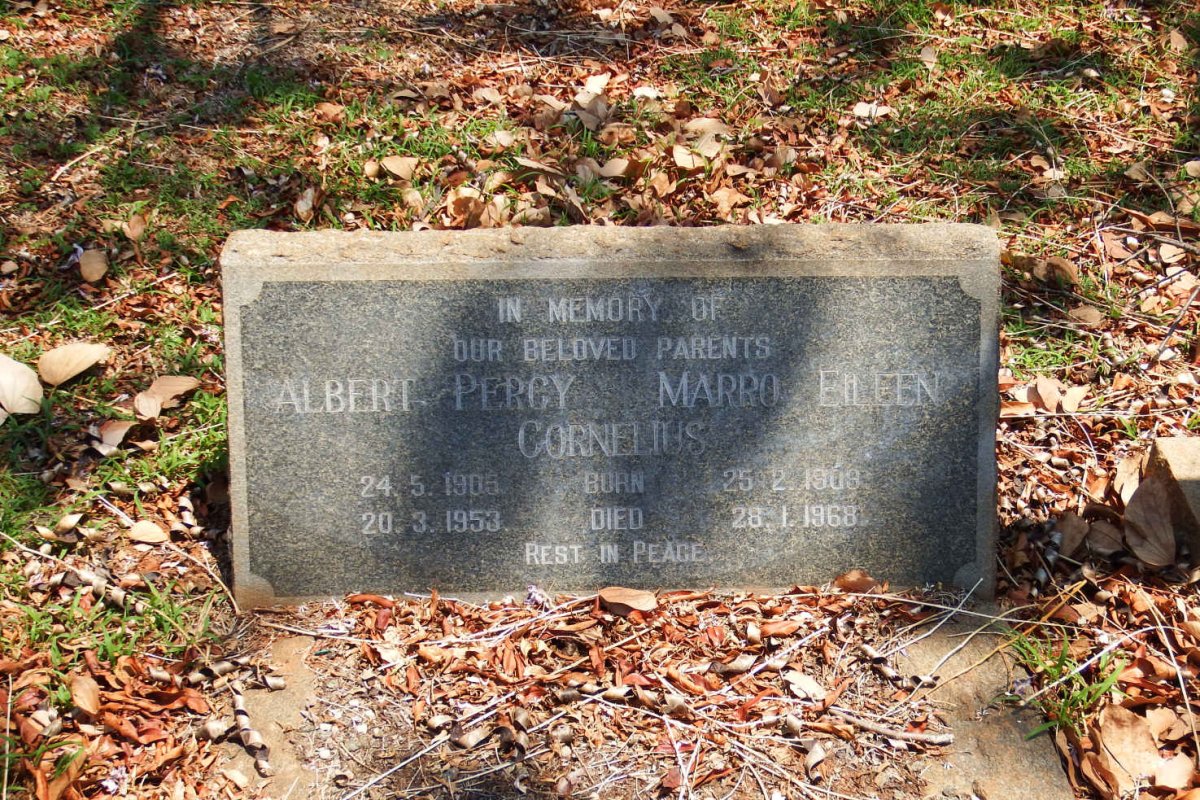 CORNELIUS Albert Percy 1905-1953 &amp; Marro Eileen 1909-1968