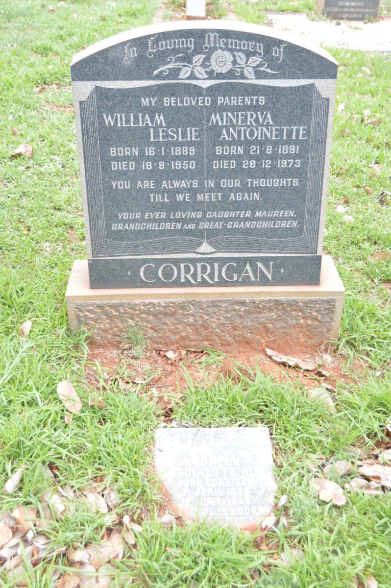CORRIGAN William Leslie 1889-1950 &amp; Minerva Antoinette 1891-1973