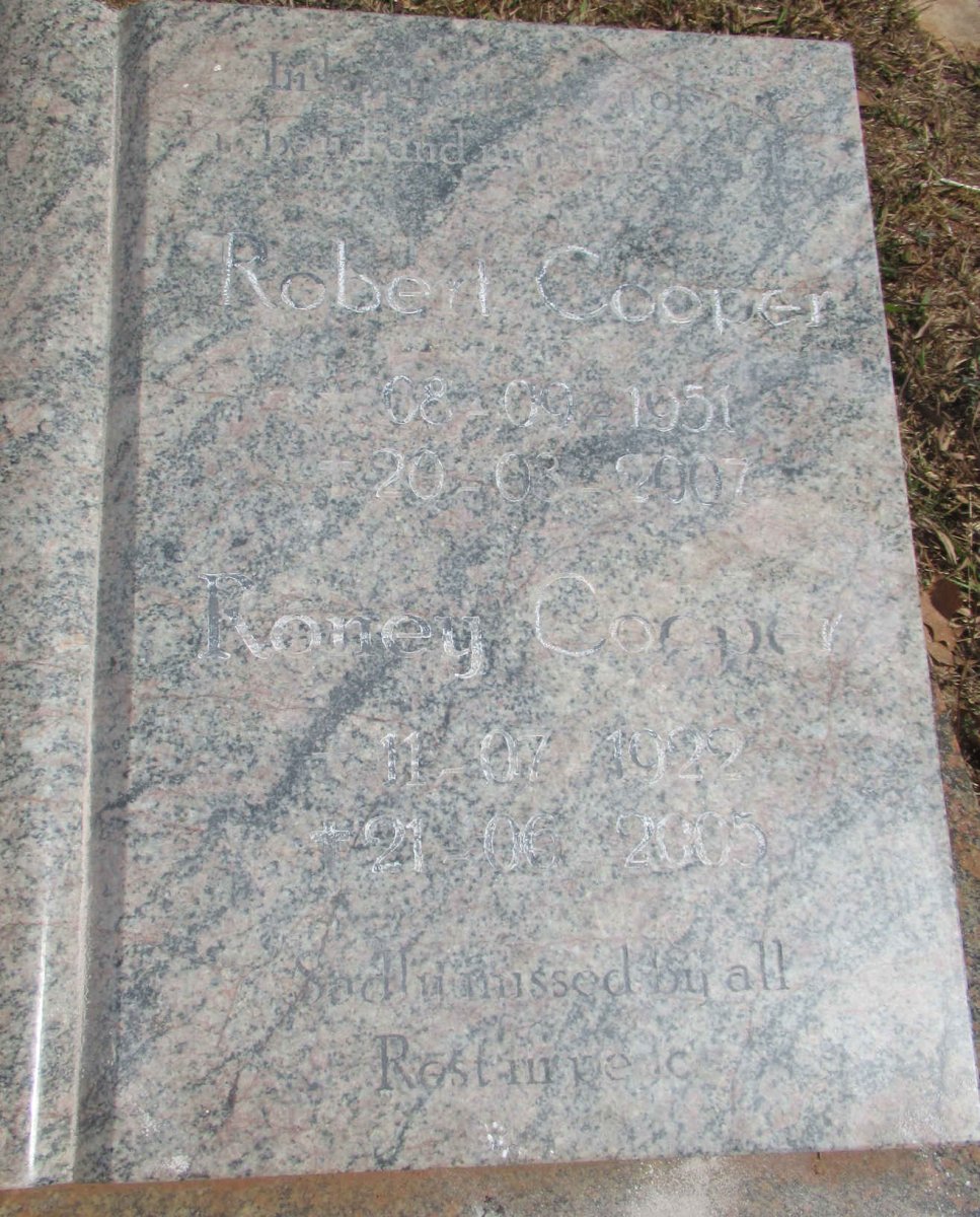COOPER Roney 1922-2005 :: COOPER Robert 1951-2007
