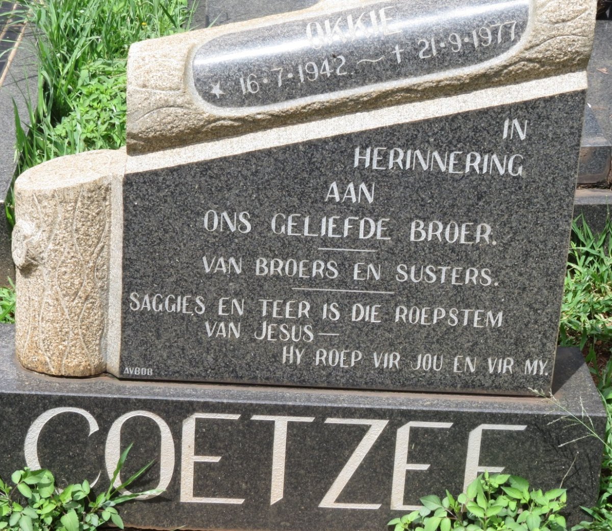 COETZEE Okkie 1942-1977